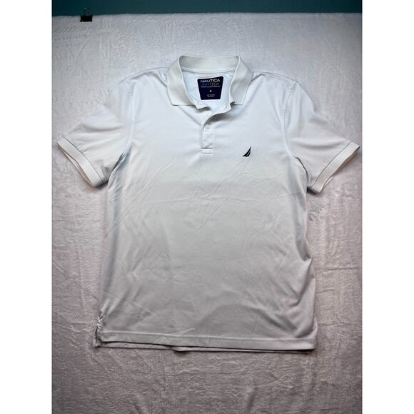 Nautica Navtech Polo Shirt White size M (0024) - Picture 1 of 5